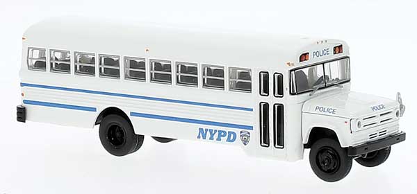 Brekina Dodge S600 New York Police Department Bus (white, blue) (175-61332)