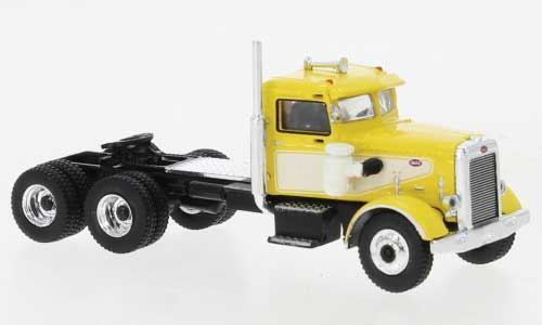 Brekina 1955 Peterbilt 281 Semi Tractor Only - Assembled -- Yellow, White (175-85753MCW)