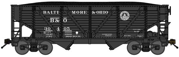 Walthers Baltimore & Ohio 30405 (black, 13 Great States Logo) (188-63120)
