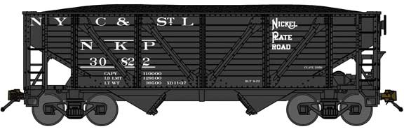 Walthers Nickel Plate Road 30930 (black, NYC&St.L Markings) (188-63181)