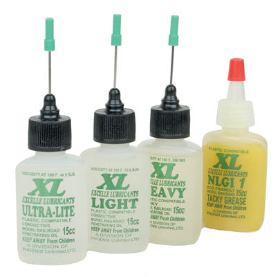 Excelle XL Lube Kit for N & Z Scales -- One 1/2oz : Ultra-Lite, Light, Heavy & NLGI Grease 1 (242-1234)