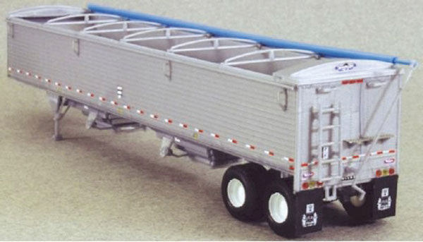 Wilson 43' Grain Trailer - Kit -- Unpainted Sides & Ends, Dark Blue Tarp (437-6004)