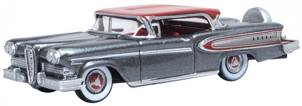 Oxford Diecast 1958 Ford Edsel Citation - Assembled -- Silver Gray, Ember Red   (553-87ED58008)