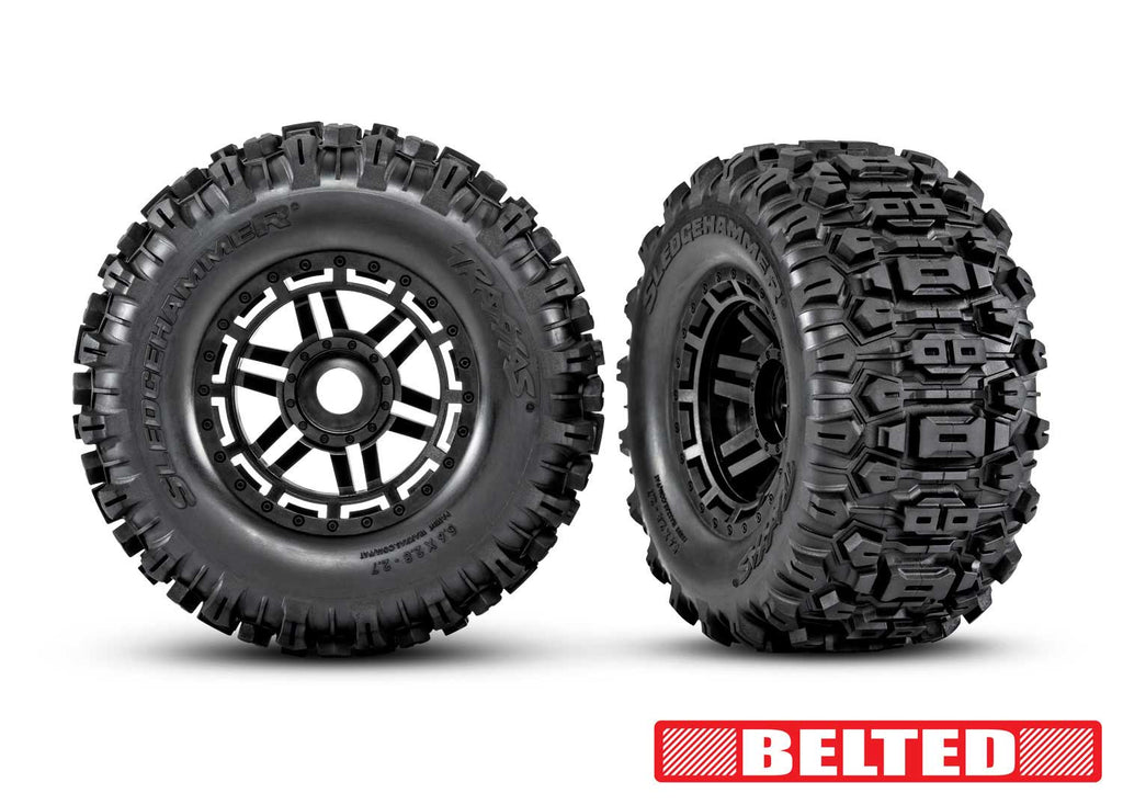 Traxxas T&W BLK WHL W/SLEDGEHMR AT TIRE (TRA8979)