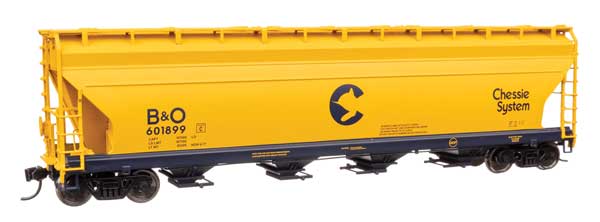 ACF 5250 4-Bay Centerflow Covered Hopper - RTR -- Chessie System B&O #601899 (910-49202)