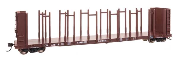 Walthers 63' Pulpwood Flatcar - Ready to Run -- Canadian National #615113 (910-50801)