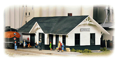 Walthers Clarkesville Depot -- Kit - 5-1/4 x 2 x 1-7/8" 13.3 x 5 x 4.7cm (933-3240)