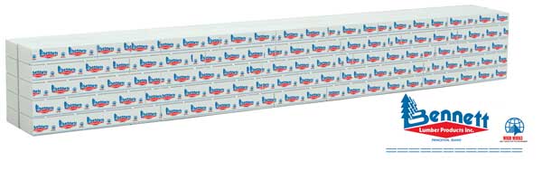 Walthers Wrapped Lumber Load for WalthersMainline 72' Centerbeam Flatcar -- (Bennett 949--3162
