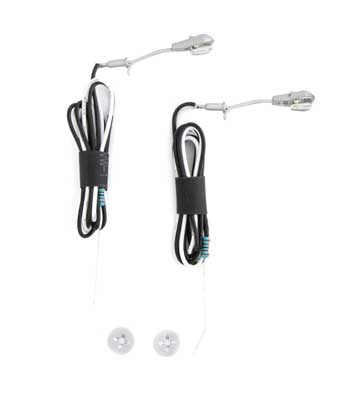 Walthers LED Wall-Mount Light 2-Pack -- Modern Short Arm Style (949-4806)