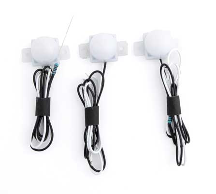 Walthers LED Dome Building Light 3-Pack -- Warm White (949-4870)