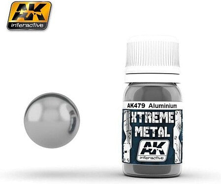 AK Interactive Xtreme Metal White Aluminum Metallic Paint (30ml) (AKI478)