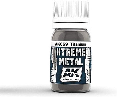 AK Interactive Xtreme Metal Titanuim Metallic Paint 30ml Bottle (AKI669)