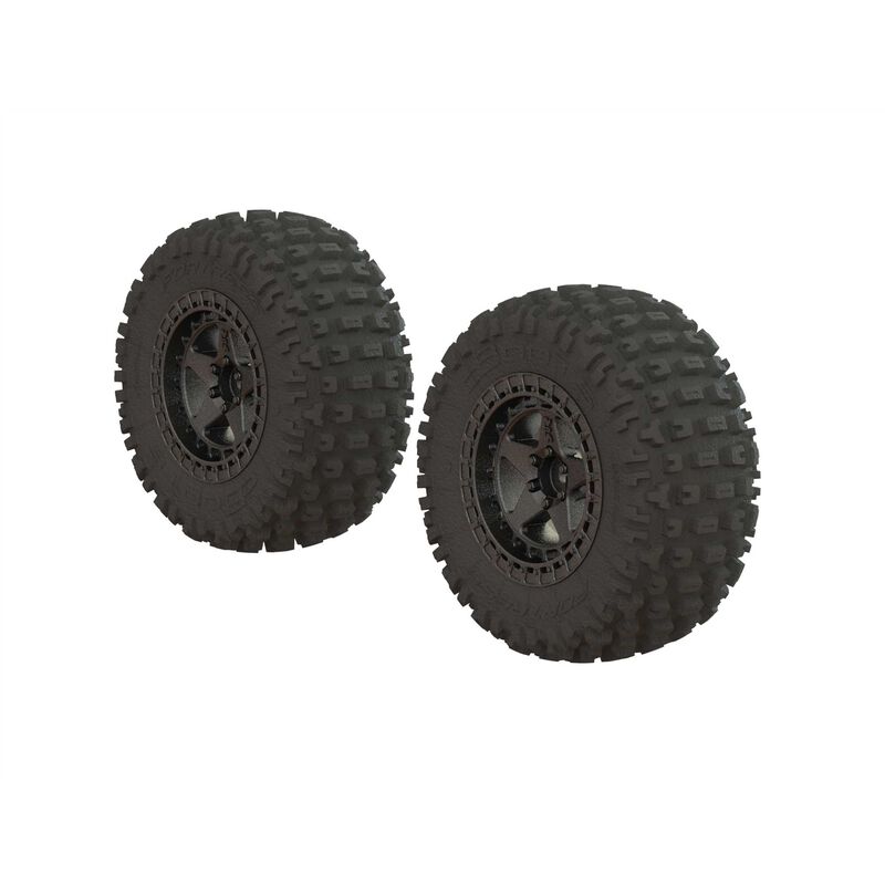 Arrma Dboots 'Fortress SC' Tire Set Glued Gun Metal (2) (ARA550067)