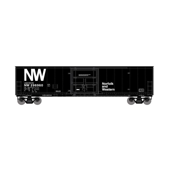 Athearn HO 50ft Superior Plug Door Boxcar, N & W #296965 (ATH71057)