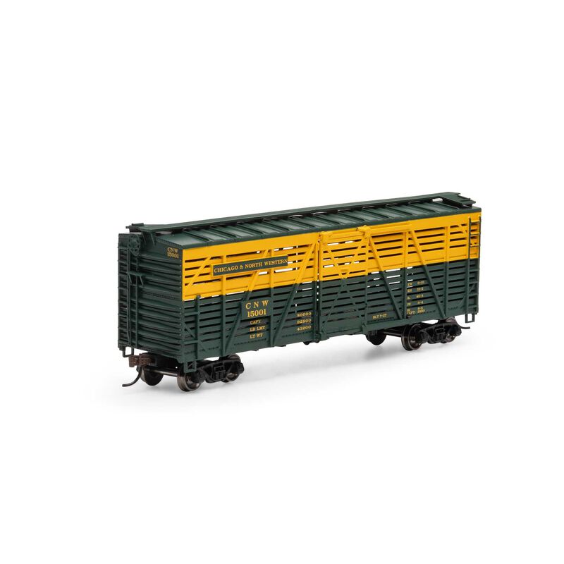 Athearn HO 40' Stock Car, C&NW #15001 (ATH75989)