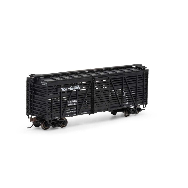 Athearn HO 40' Stock Car, D&RGW #36413 (ATH75995)