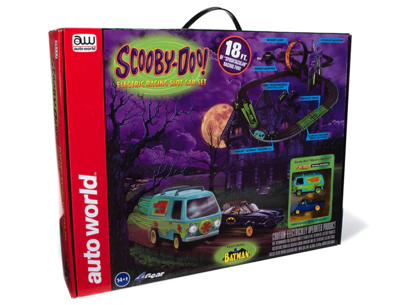 Auto World HO Scooby Doo Meets Batman & Robin Slot Car 18' Racing Set (AWD33803)