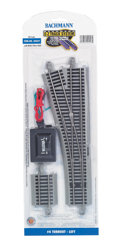 Bachmann E-Z #4 Left-Hand Turnout (HO Scale) (BAC44557)