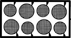 Detail Master 1/24-1/25 Round Headlight Screens (DTM2031)