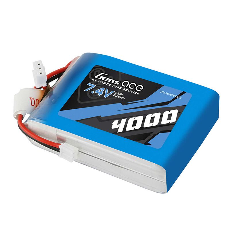 Gens Ace 2s LiPo Transmitter Battery (7.4V/4000mAh) (DX7, DX7S, DX8 & DX9) w/JST-EHR Connector (GEA2S4000TXJS)