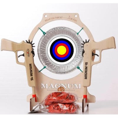 Pie Tin Target Set with 2 Magnum 45 Pistols (GL2PTT2M45-P)