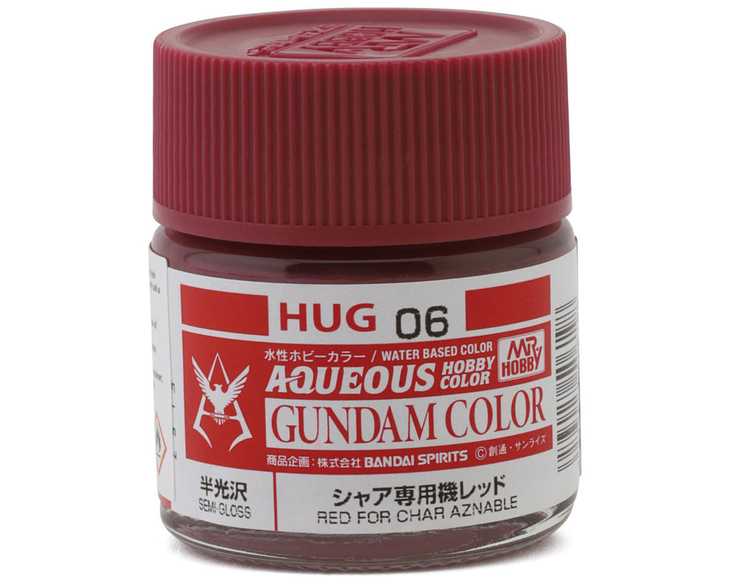 Mr. Hobby "Aqueous Gundam Color" Acrylic paint ( Gundam Red) (10ml) (GUZHUG06)