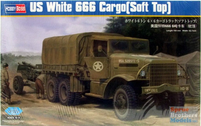 Hobby Boss 1:35 US White 666 Cargo Truck (Soft Top) (HBS83802)