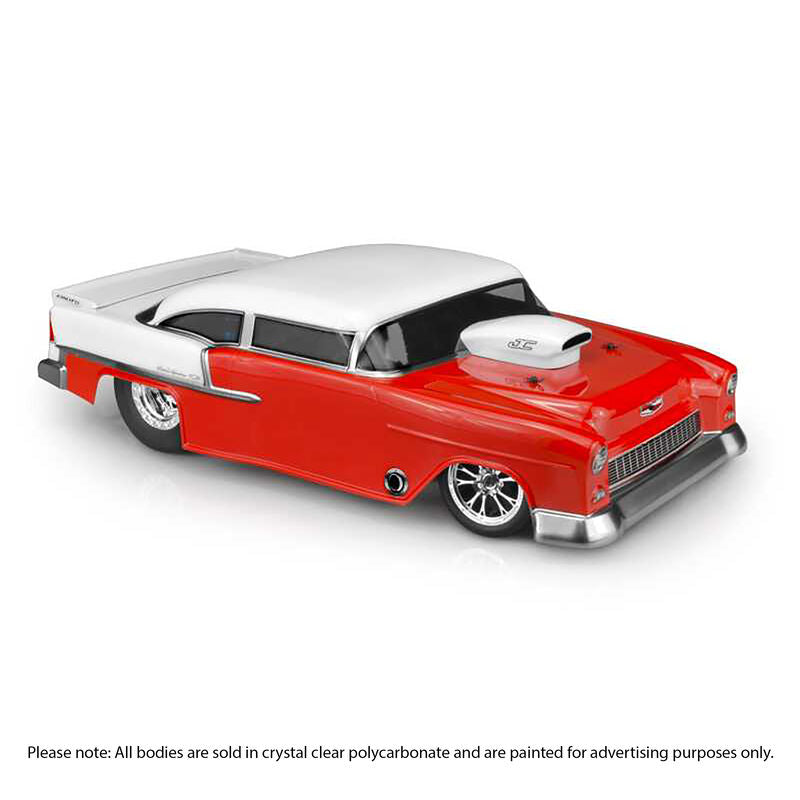 JConcepts 1955 Chevy Bel Air Street Eliminator Drag Racing Body (Clear) (JCO0365)