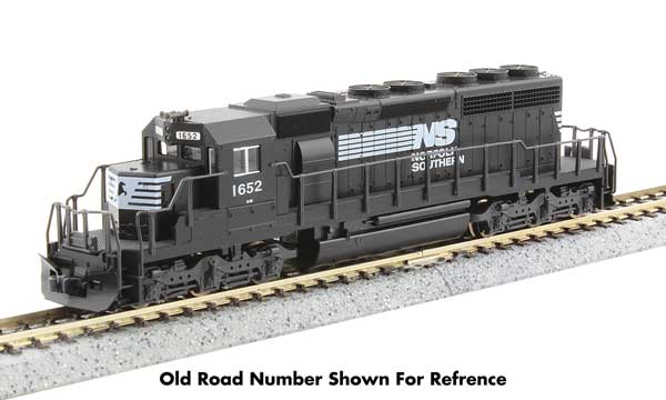 KATO EMD SD40-2 Early Production - Standard DC -- Norfolk Southern #6111 (black, white) (KATO1764826)