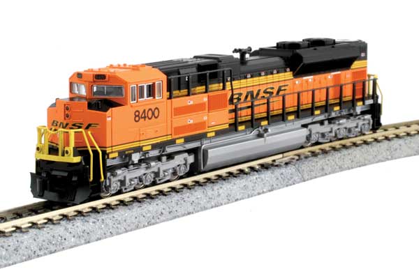 Kato EMD SD70ACe with Nose Headlight - Standard DC -- BNSF Railway #9079 (ORANGE, BLACK, YELLOW; wedge Logo (KATO1768527)