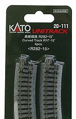 Kato N 282mm 11 Radius Curve 15-Degree (4) (KAT20111)