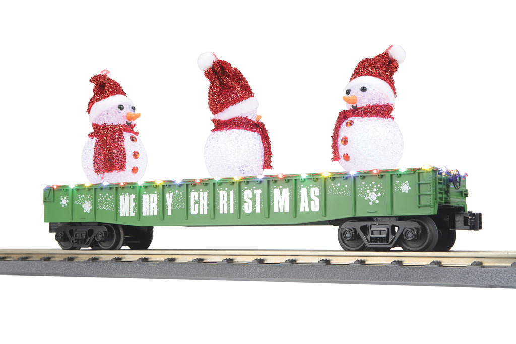 MTH Gondola LED Christmas Lights& Snowmen (Green) (MTH3072229)