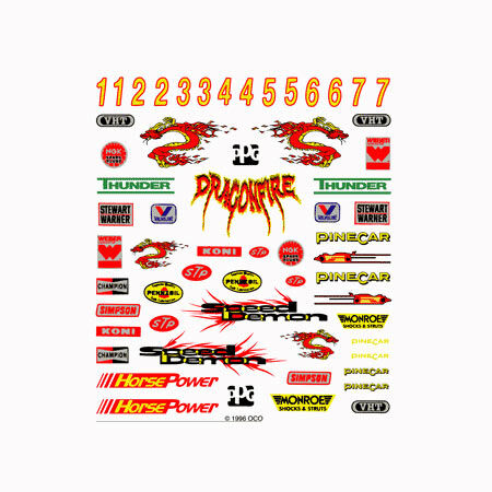 PineCar Dry Transfer Decals, Formula (PIN319)