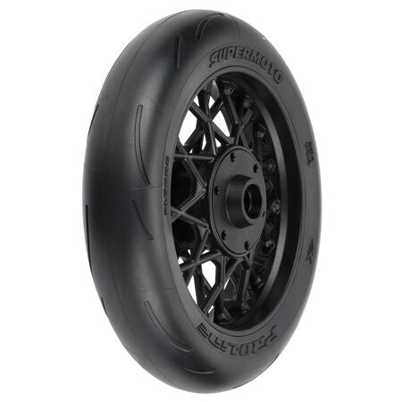 Pro-Line 1/4 Supermoto S3 Motorcycle Front Tire MTD Black (1): PROMOTO-MX (PRO1022210)
