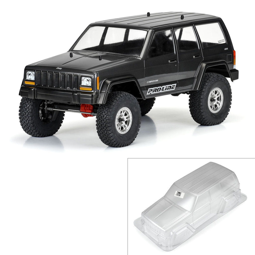 Pro-Line 1/10 2001 Jeep Cherokee Clear Body 12.3” (313mm) Wheelbase Crawlers (PRO363500)