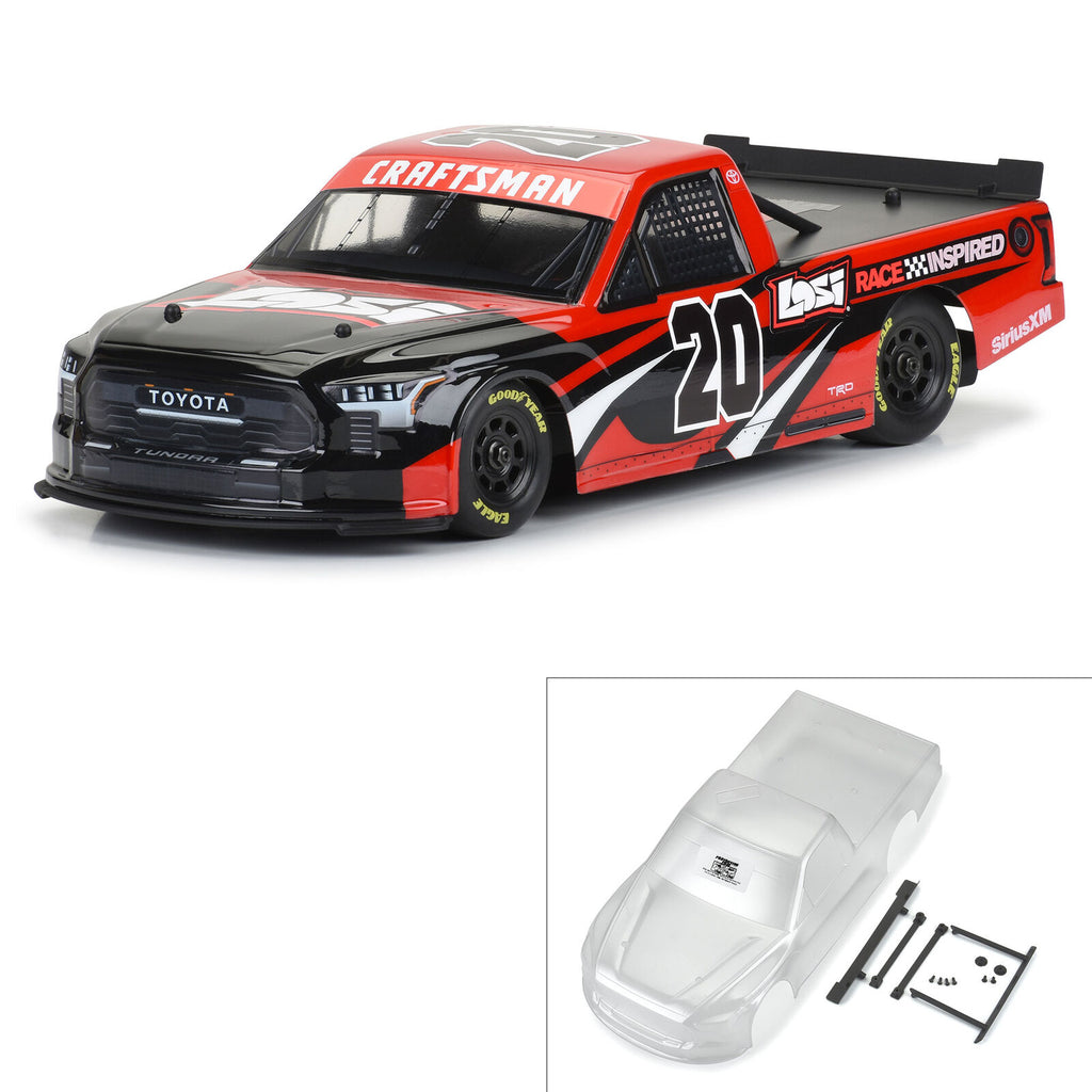 Pro-Line 1/12 Pre-Cut 2024 Toyota Tundra Truck Clear Body: Losi NASCAR (PRO365500)