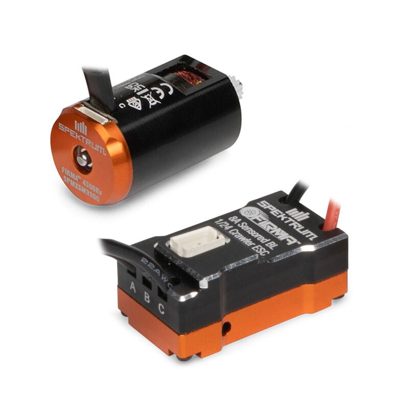 Spektrum RC Firma 8A 1/24 Rock Crawler Sensored Brushless Smart ESC/Motor Combo (4500kV) (SPMXSEMC18)