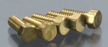 Woodland Scenics 2-56 Hex Head Screws - Brass, pkg(5) -- 1/4" Long (WOOH874)