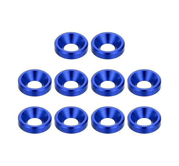 Hamilton Hobbies Blue Countersunk Washers 3mm (10) (HAM130567)