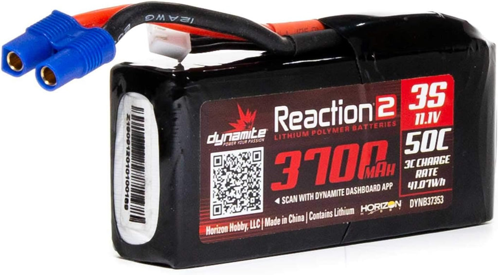 Dynamite Reaction2 11.1V 3700mAh 3S 50C LiPo 96mm EC3 (DYNB37353)