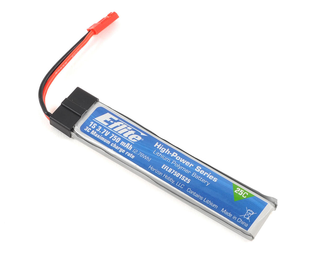 E-flite 1S Li-Po 25C Battery Pack (3.7V/750mAh) (EFLB7501S25)