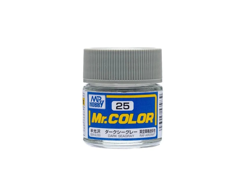 Mr. Hobby C25 Semi-Gloss Dark Seagray Acrylic Hobby Paint ( 10ml) (GUZX025)