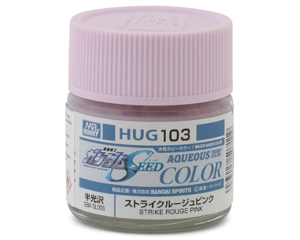 Mr. Hobby "Aqueous Gundam Color" Acrylic paint (Gundam Pink) (10ml) (Semi Gloss) (GUZHUG103)