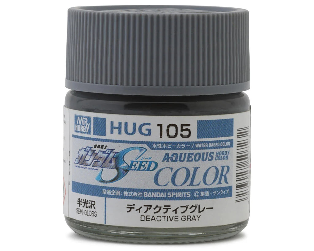 Mr. Hobby "Aqueous Gundam Color" Acrylic paint (Gundam Grey) (10ml) (Semi Gloss) (GUZHUG105)