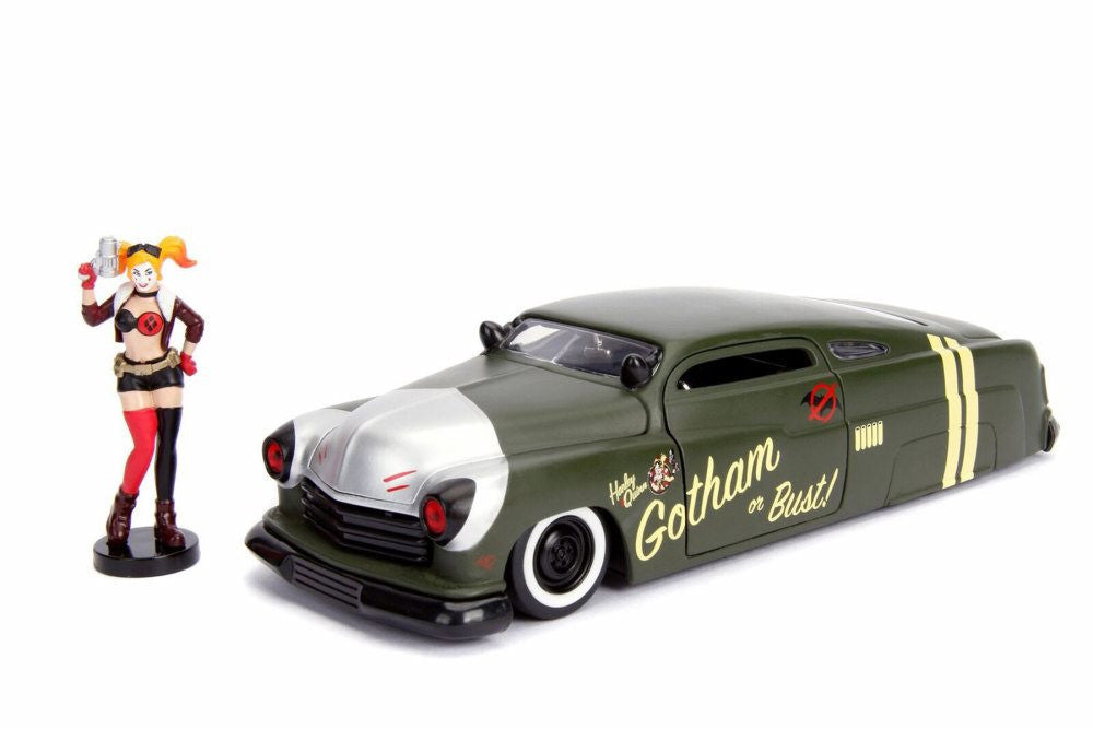 Jada 1/24 DC Comics 1951 Mercury Car w/Harley Quinn Figure (JAD3046)