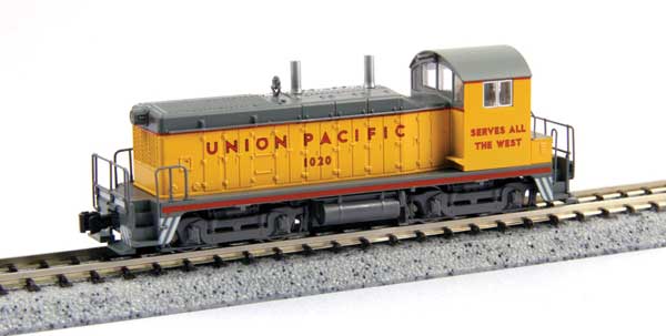 Kato EMD NW2 - Standard DC -- Union Pacific #1032 (Armour Yellow, gray, red, silver) (KAT1764379)