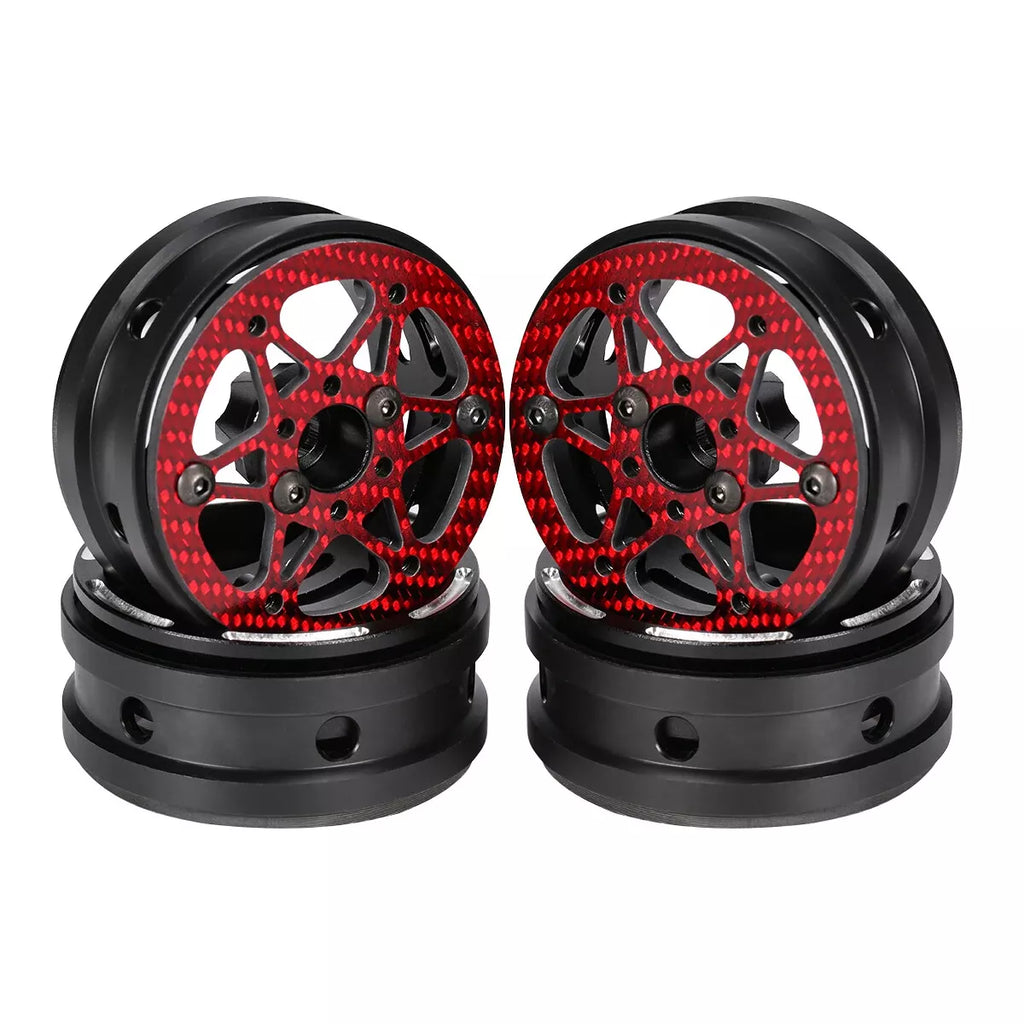 Hamilton Hobbies 1.9 STAR BEADLOCK WHEELS - RED (HAM135054)