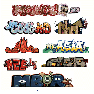 Blair Line Mega Set Modern "Tagger" Graffiti Decals #1 (184-1244)