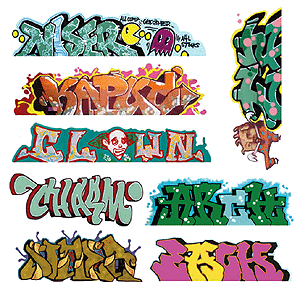 Blair Line Mega Set Modern "Tagger" Graffiti Decals #5 (184-1248)