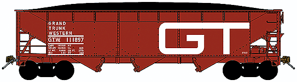Grand Trunk Western (Post-1962 Scheme, Boxcar Red, Large GT Logo) (188-73542)
